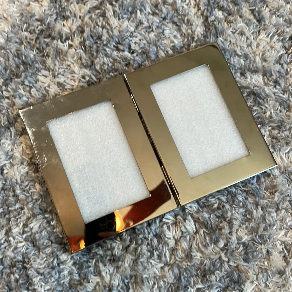 Set of two silver standing picture frame